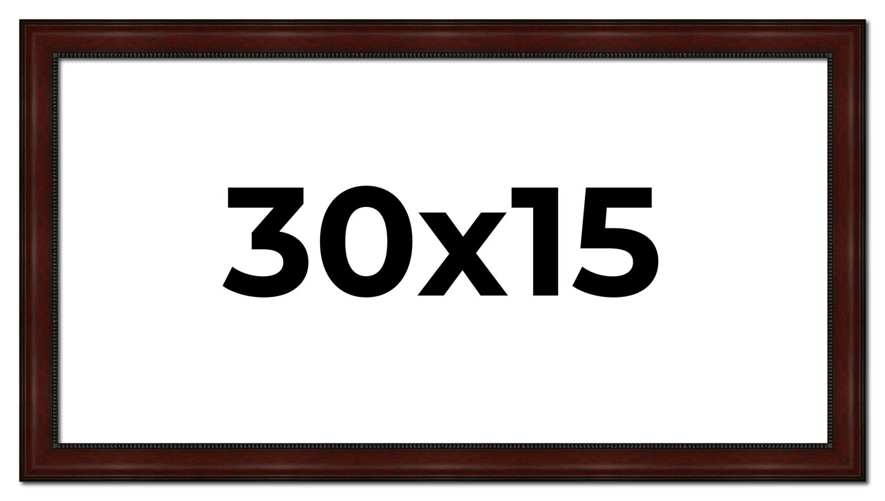 Panoramic Distressed Brown Picture Frame - UV Acrylic, Foam Board Backing, Hanging Hardware